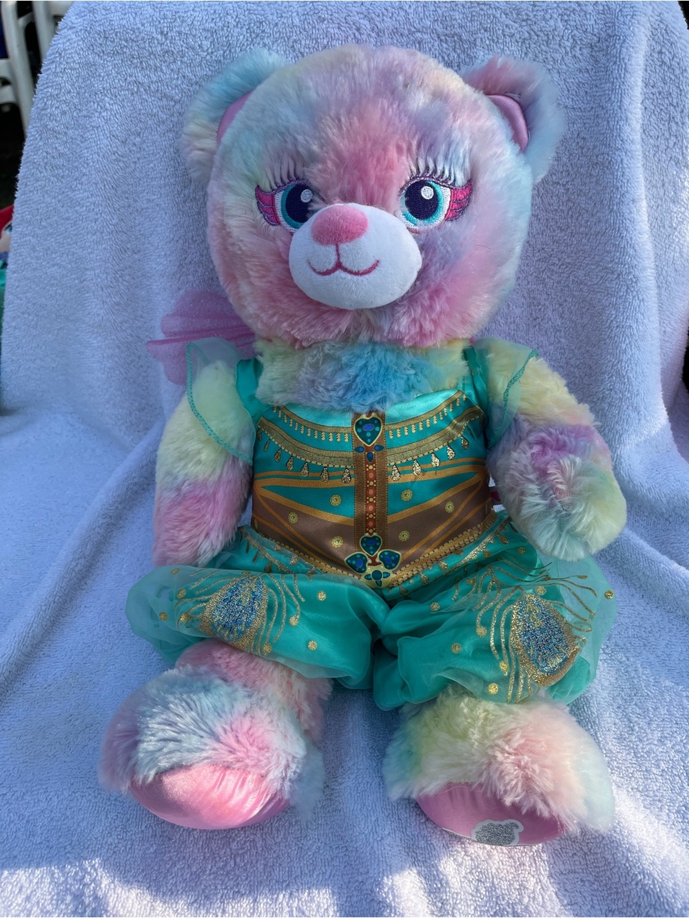 Build-A-Bear Rainbow Plush in Disney Jasmine Princess Ensemble